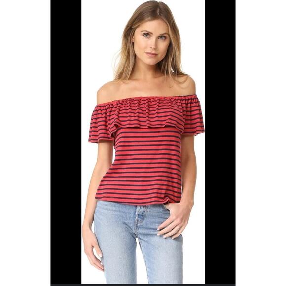 Splendid Off the Shoulder Flounce Top Size Small - Picture 1 of 7